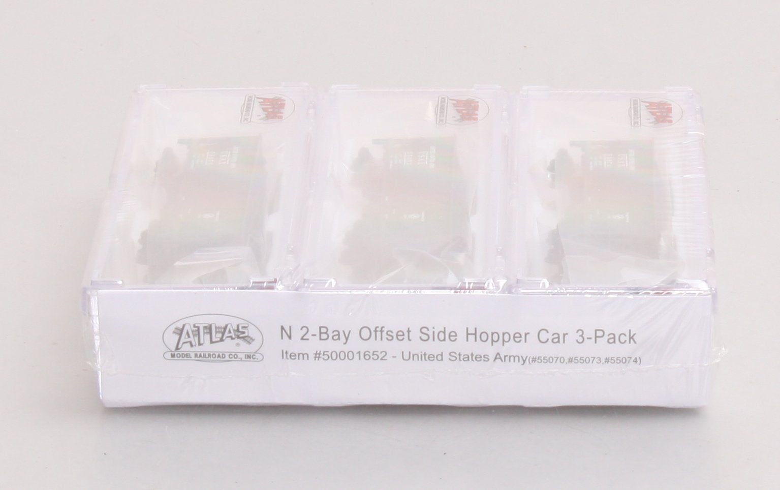 Atlas 50001652 Army 2 Bay Side Hopper Car Set (3)