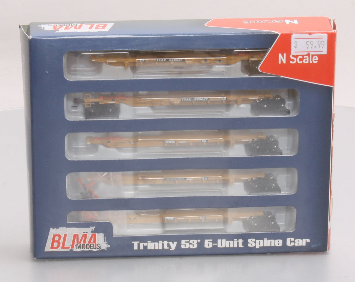 BLMA Models 12005 N TTAX 53' - 5 Unit Spine Car Set #555027