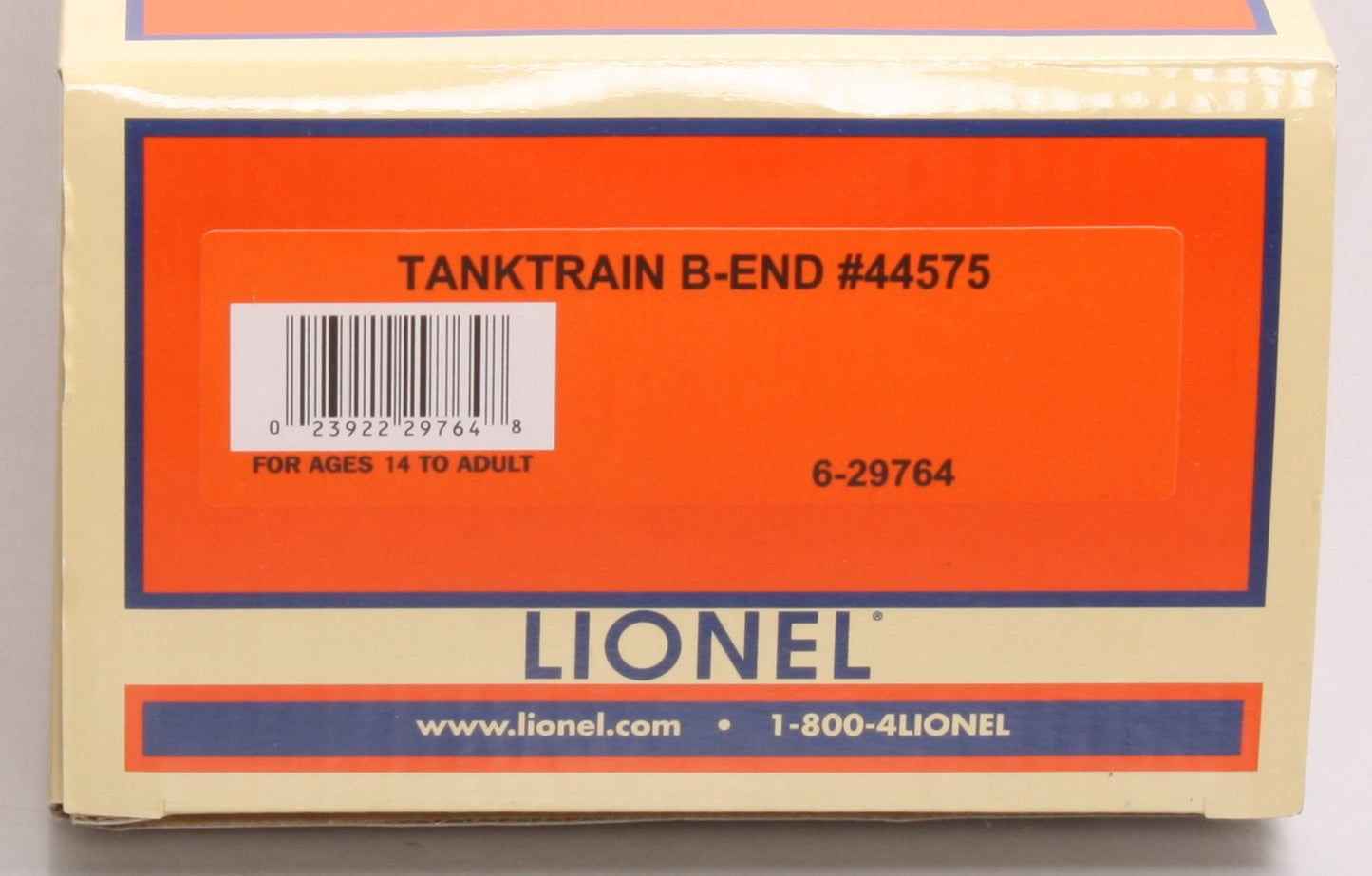 Lionel 6-29764 O Gauge Tanktrain B-End #44575