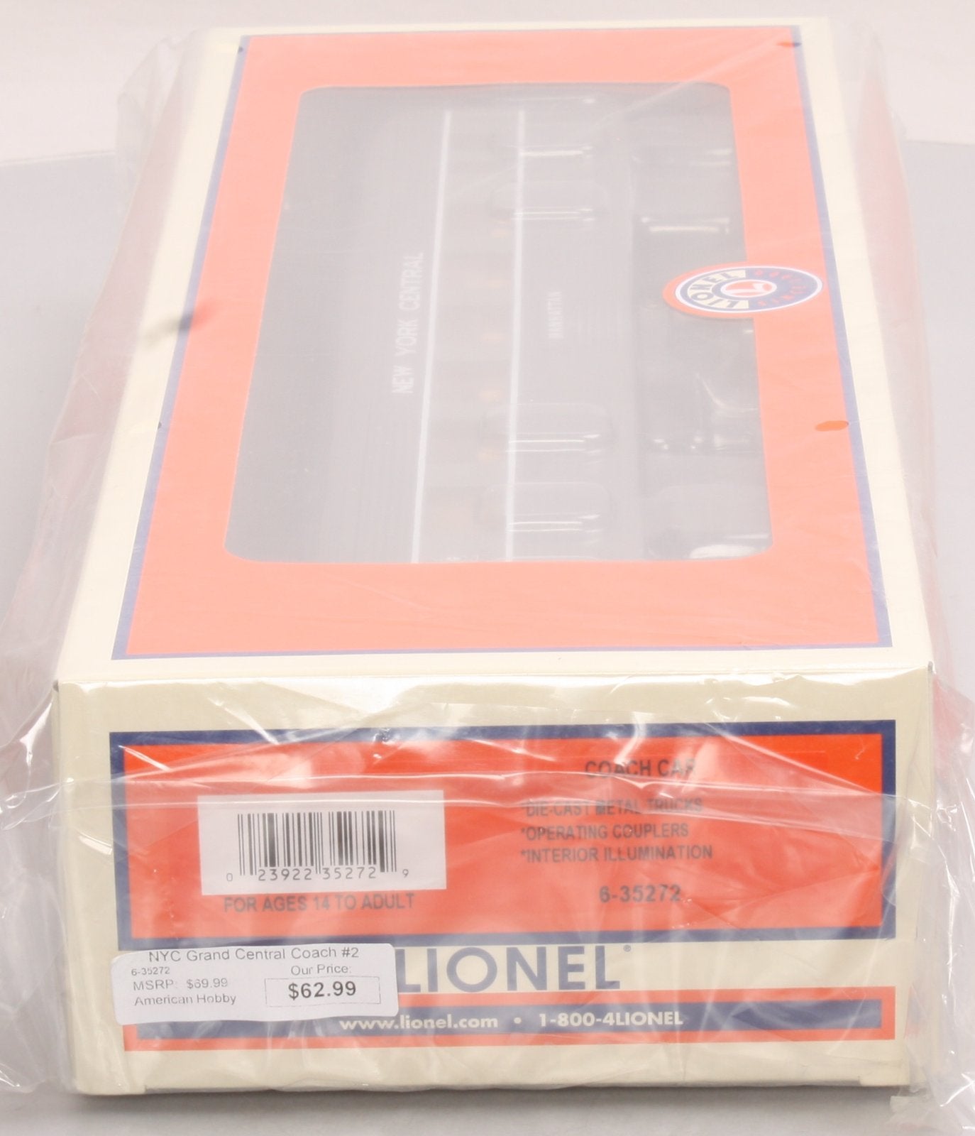 Lionel 6-35272 O Gauge NYC "Manhattan" Coach Car