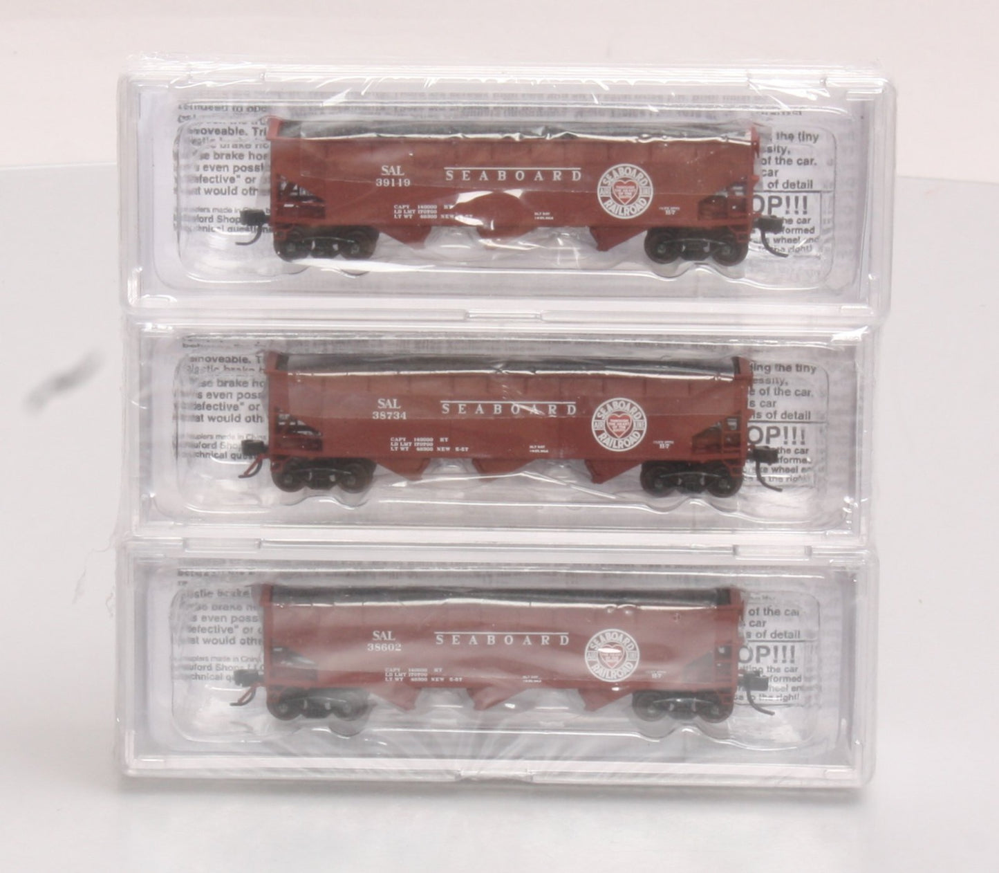 Bluford Shops 73203 N Scale Seaboard Air Line 3-Bay Offset Hopper 3-Pack