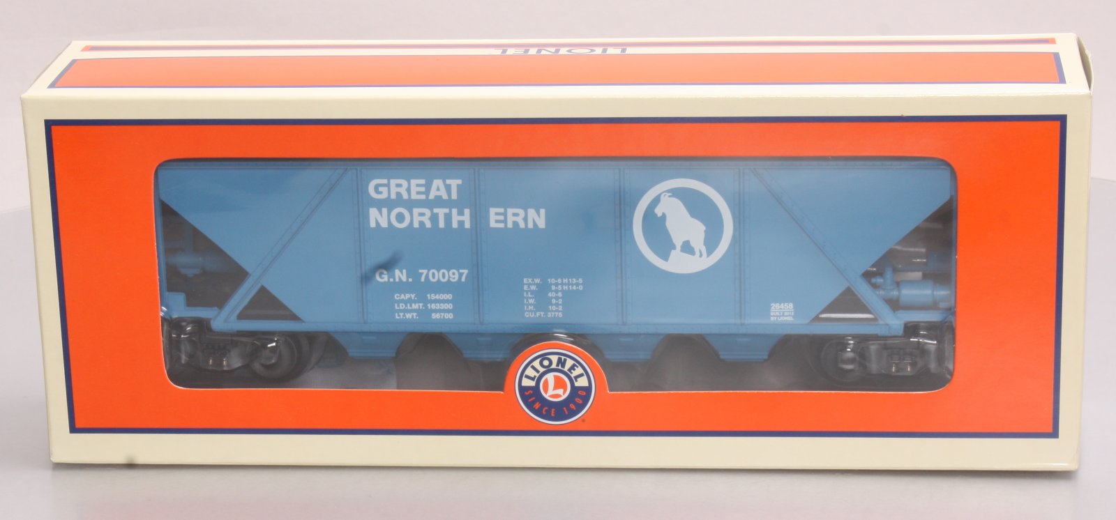 Lionel 6-26458 O Great Northern 4 Bay Coal Hopper