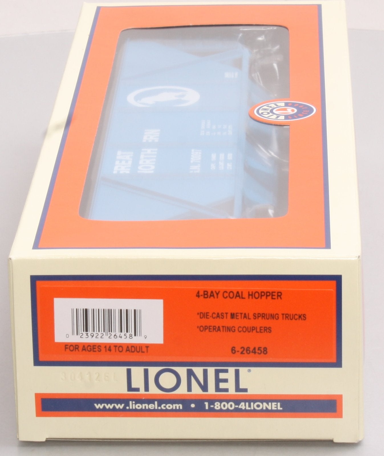 Lionel 6-26458 O Great Northern 4 Bay Coal Hopper