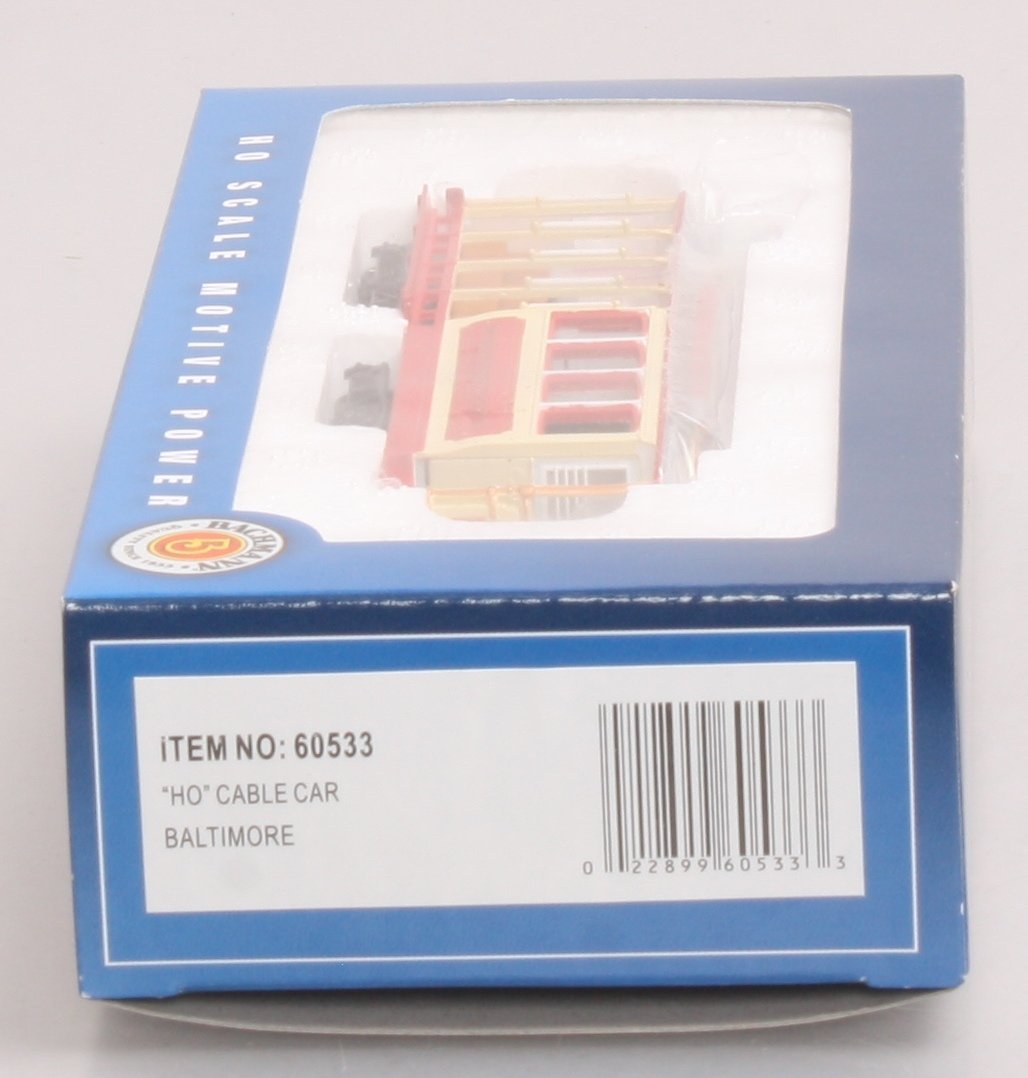 Bachmann 60533 HO Baltimore Cable Car Electric Locomotive (white, red)