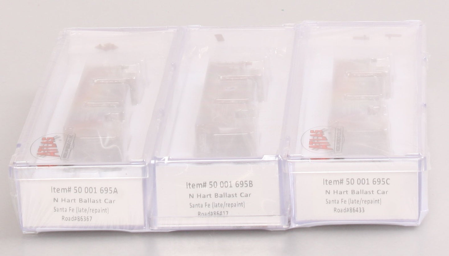 Atlas 50001695 N Scale Santa Fe 70 Ton Ballast Car 3-Pack