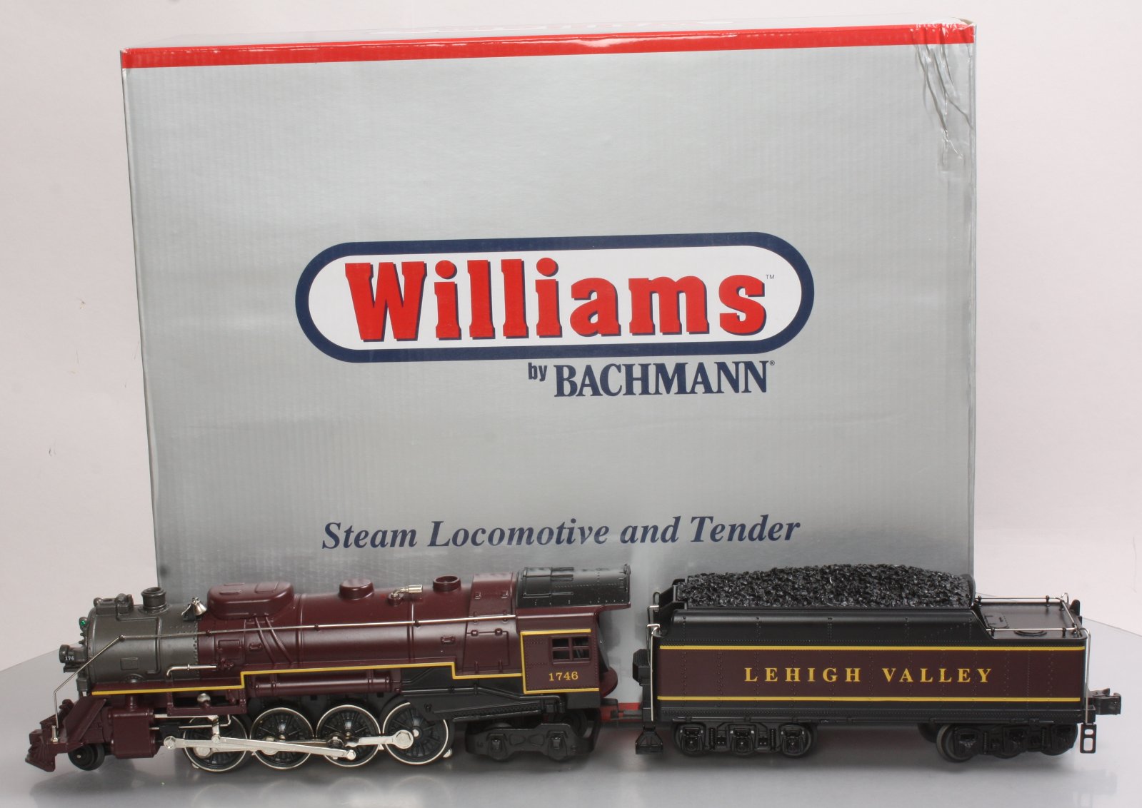 Williams 40503 O Gauge Lehigh Valley 2-8-4 Berkshire Steam Locomotive #1746