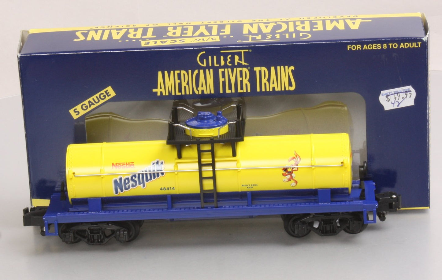 American Flyer 6-48414 S Scale Nestle Nesquik Single Dome Tank Car