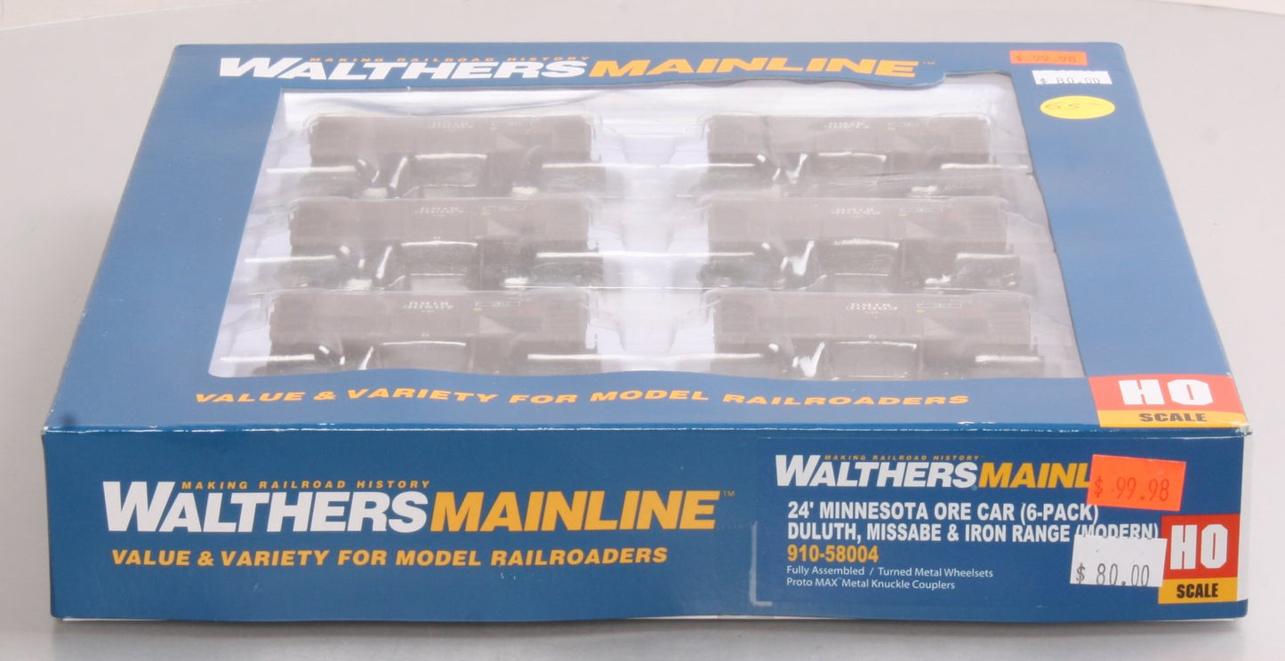 Walthers 910-58004 Duluth, Missabe & Iron Range 24' Ore Car 6-Pack