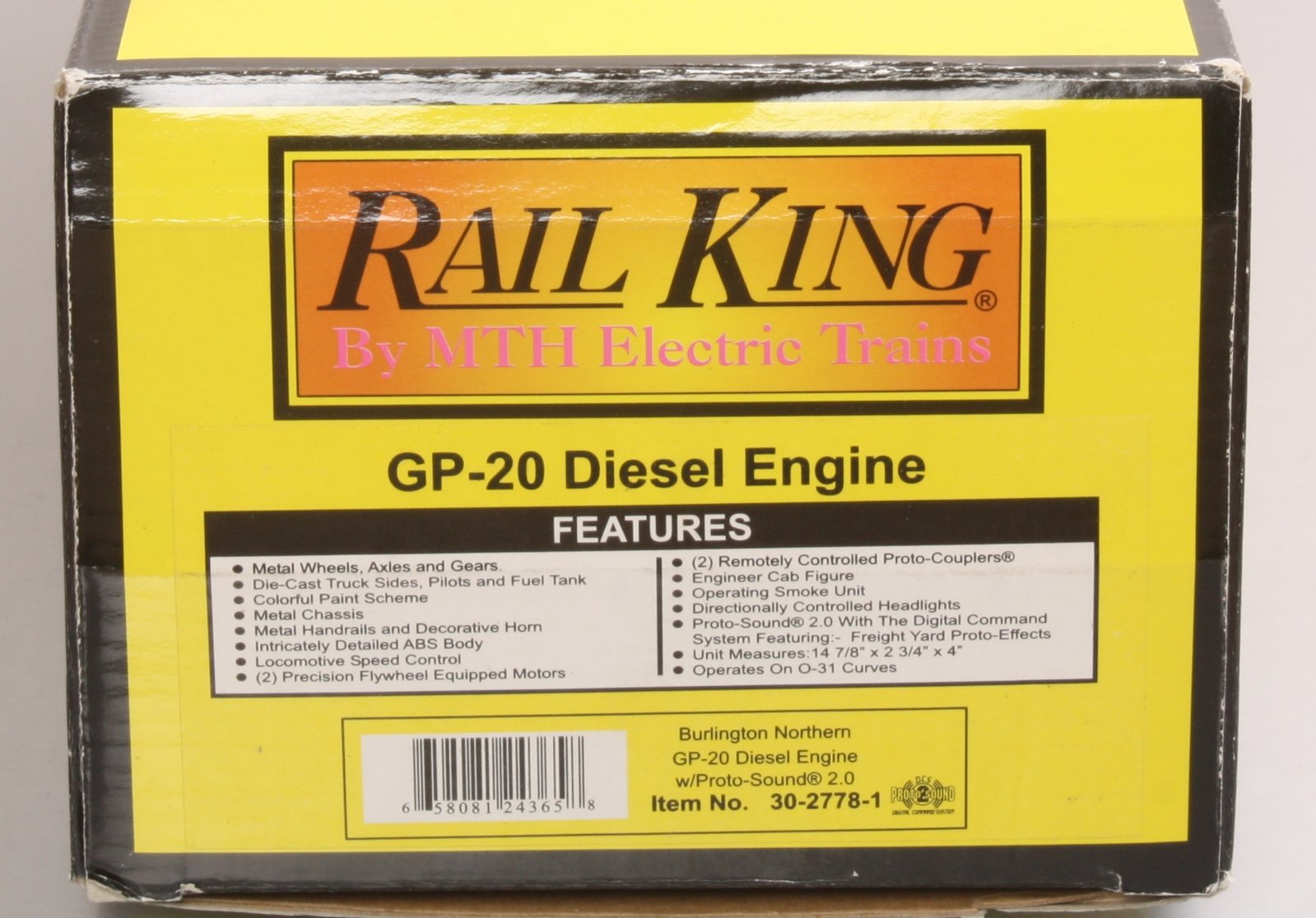 MTH 30-2778-1 Burlington Northern GP-20 Diesel Engine with PS 2.0 #2002