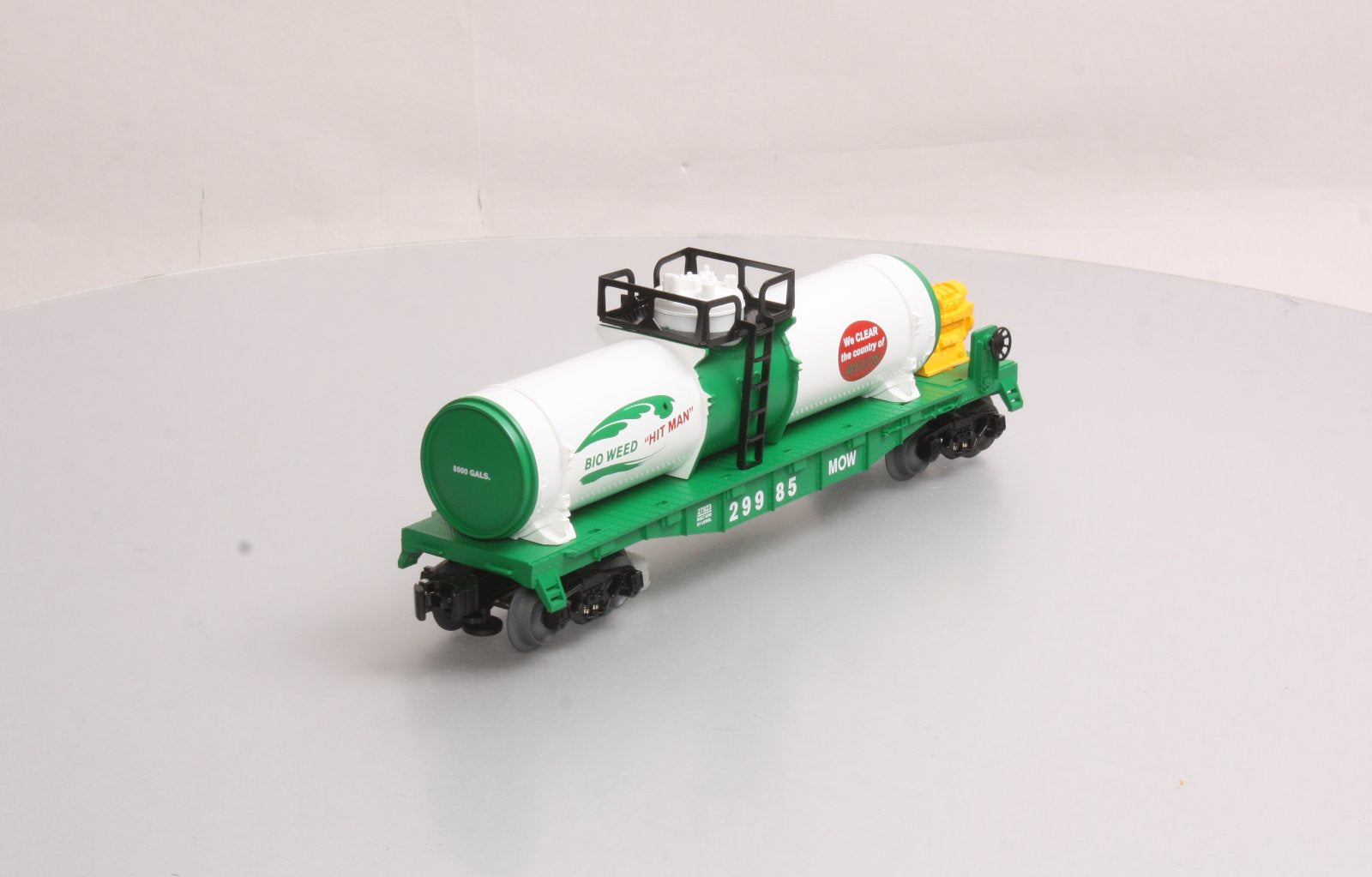 Lionel 6-27823 O Bio Weed Chemical Tank Flatcar