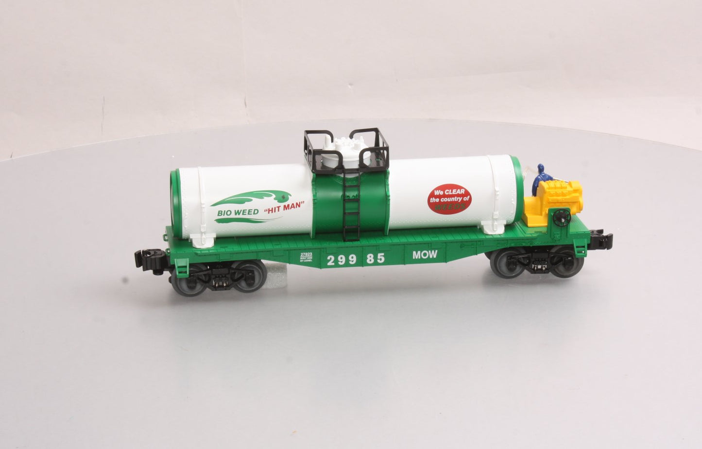 Lionel 6-27823 O Bio Weed Chemical Tank Flatcar