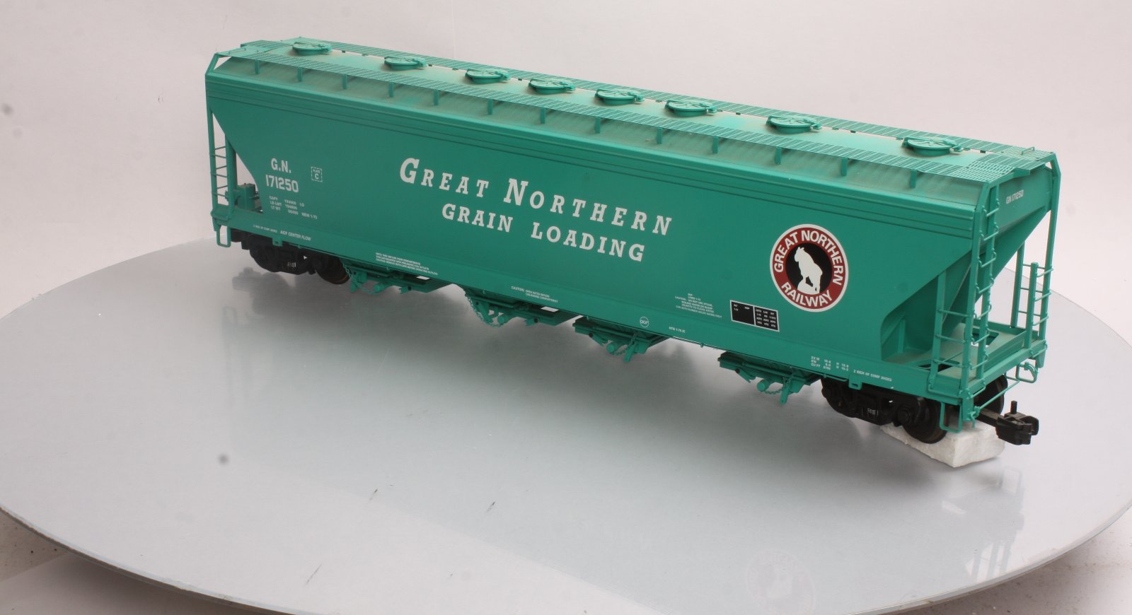USA Trains R14108 Great Northern 4-Bay Center Flow Hopper #171252 - Metal Wheels