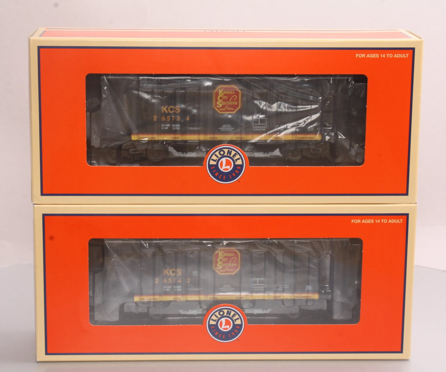Lionel 6-27095 O Kansas City Southern PS-2 Hopper (Set of 2)