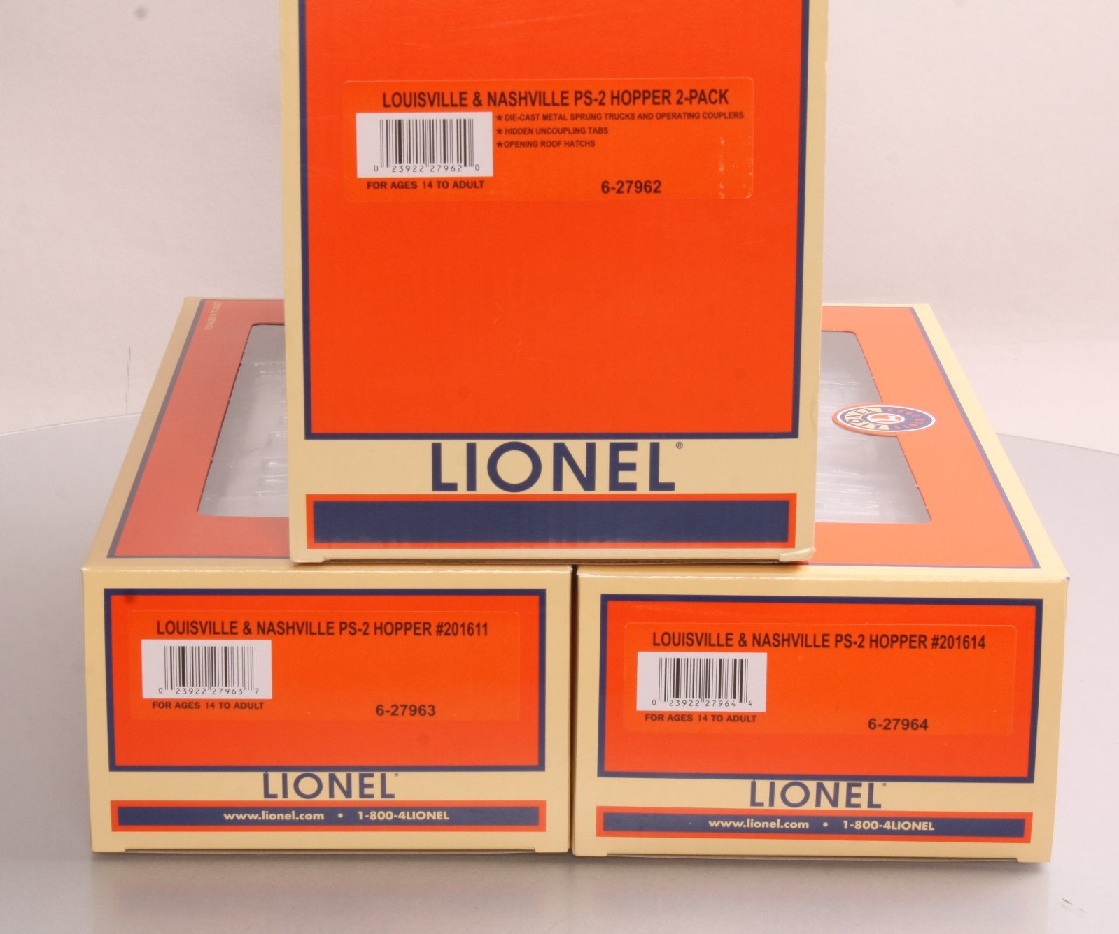 Lionel 6-27962 O L&N PS-2 Hoppers/2pk