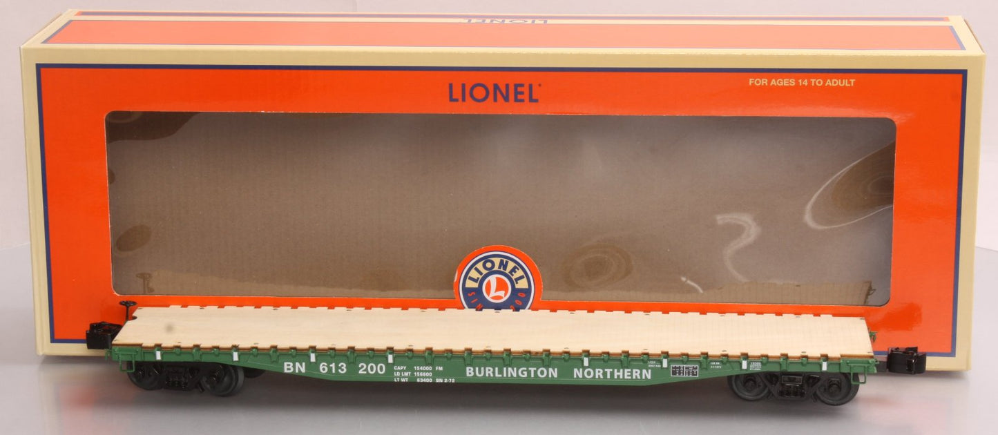 Lionel 6-19386 O Gauge Burlington Northern PS-4 Flatcar w/Stakes