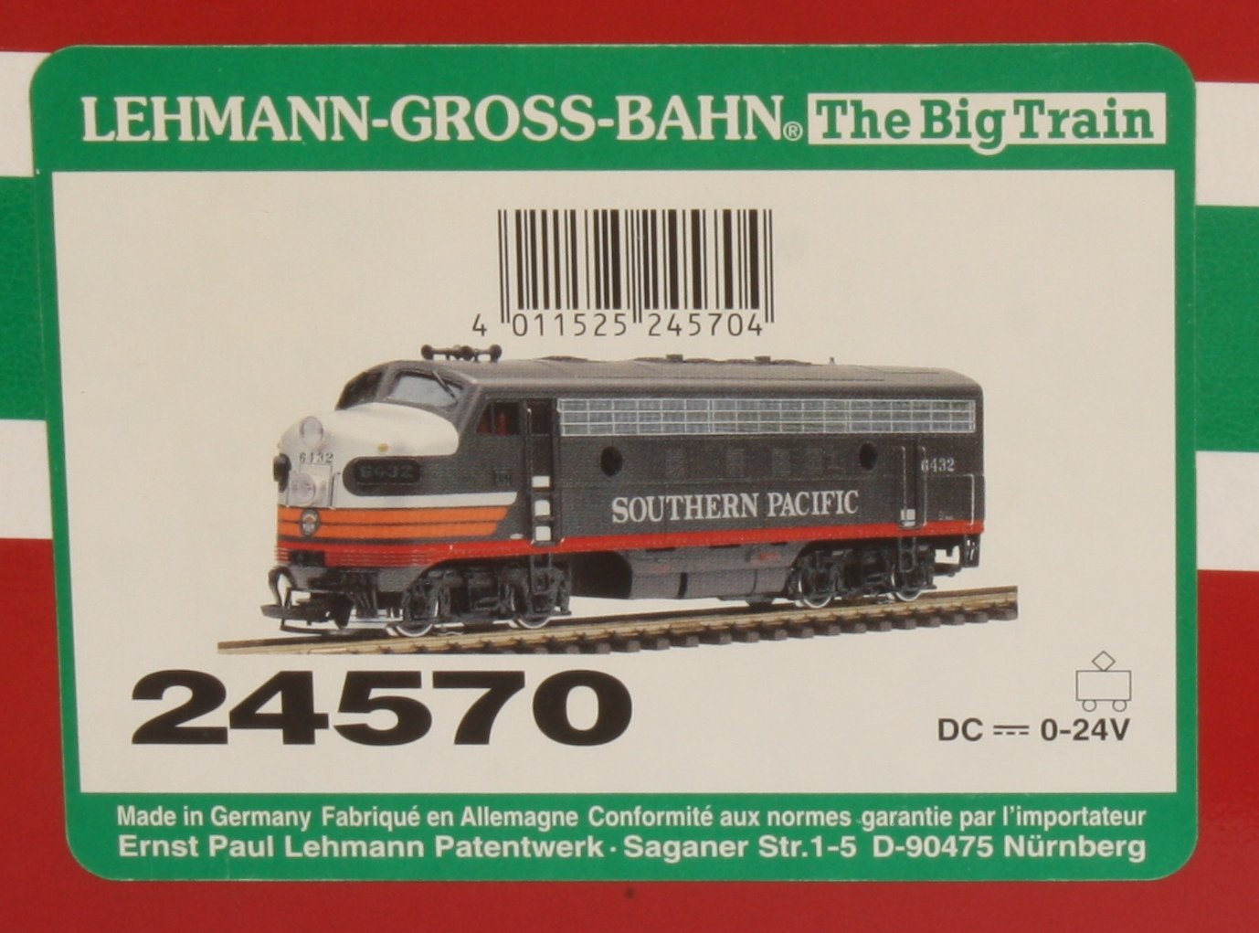 LGB 24570 G Scale Southern Pacific F7-A Diesel Locomotive