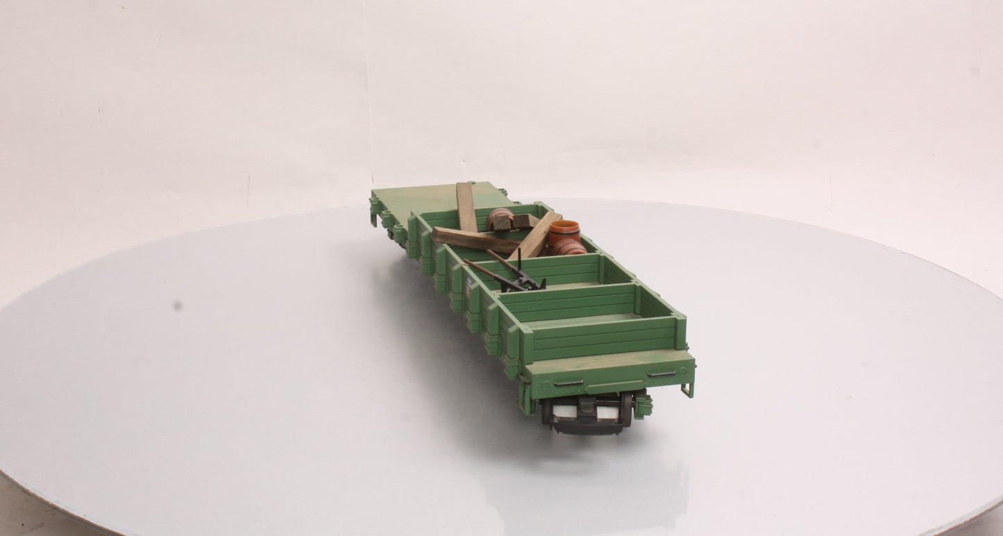 USA Trains 1824 G Union Pacific Work Flat Car with Load