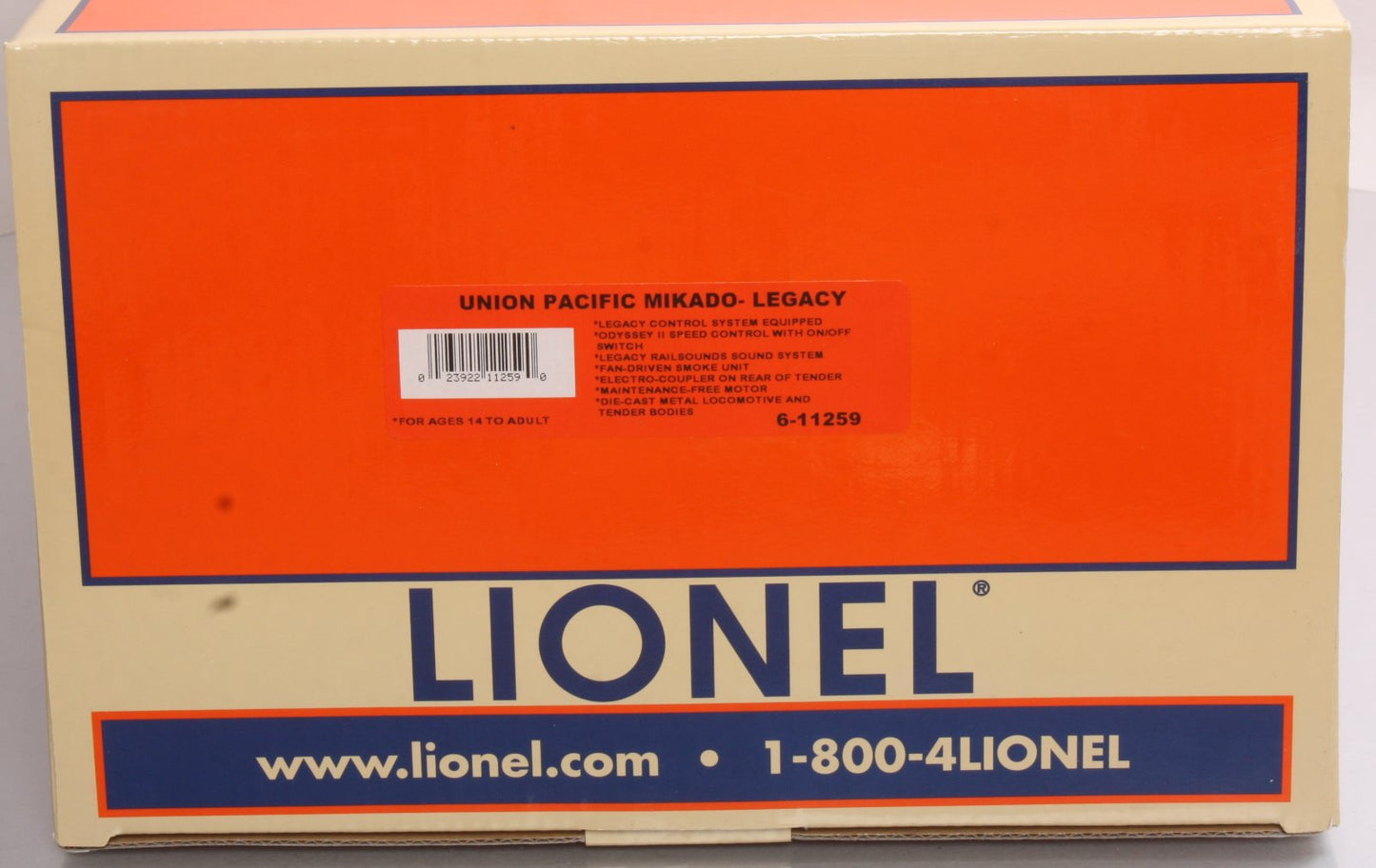 Lionel 6-11259 Union Pacific Mikado Steam Locomotive w/Sound #2840