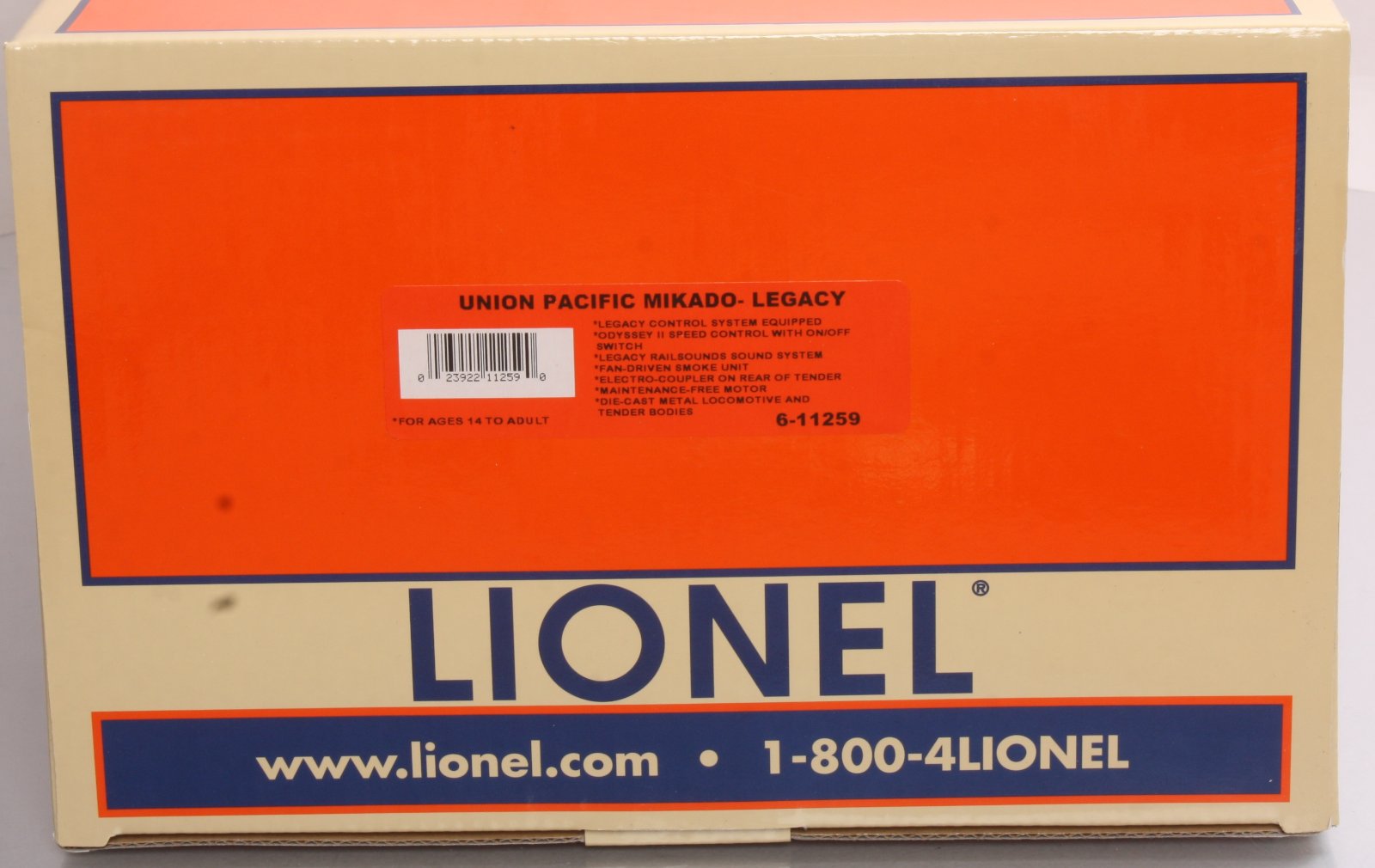Lionel 6-11259 Union Pacific Mikado Steam Locomotive w/Sound #2840