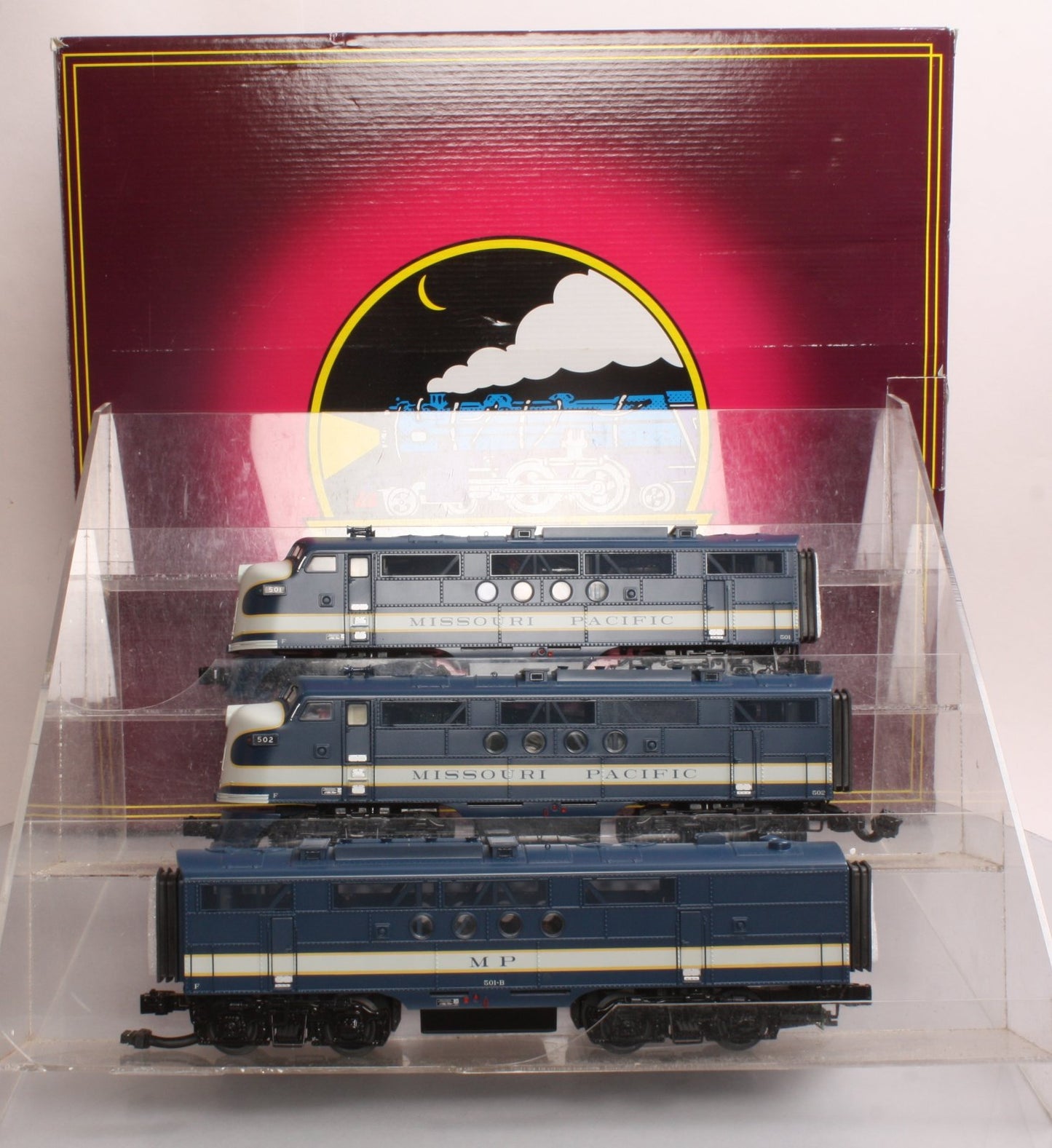 MTH 20-2974-1 Missouri Pacific FT ABA Diesel Engine Set w/PS2 ##501/502/501B