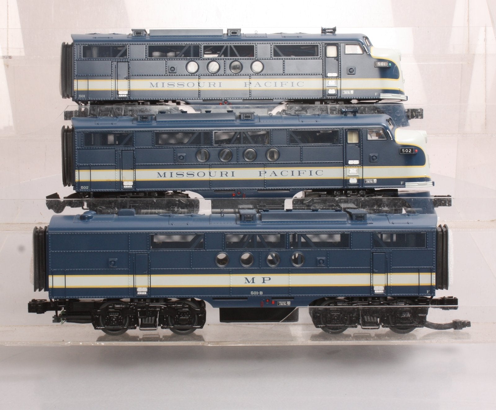 MTH 20-2974-1 Missouri Pacific FT ABA Diesel Engine Set w/PS2 ##501/502/501B