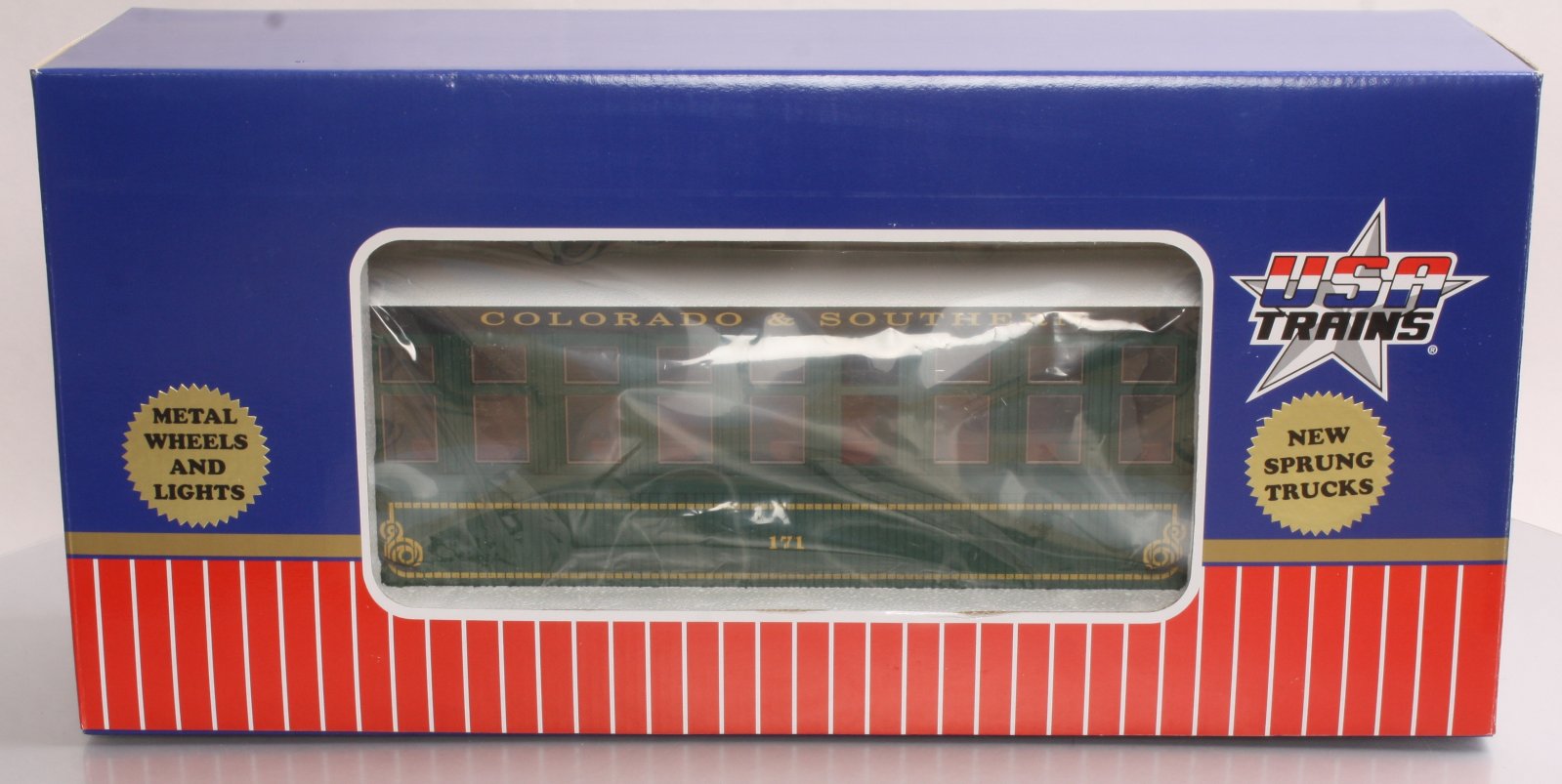 USA Trains 30400 G Scale C&S Overton Pass Car #171 - Metal Wheels