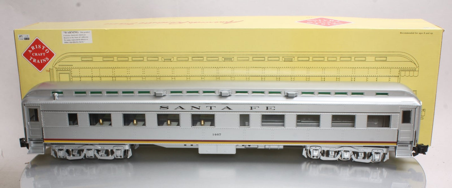 Aristo-Craft 31520 G Scale Santa Fe Heavyweight Dining Car #1467