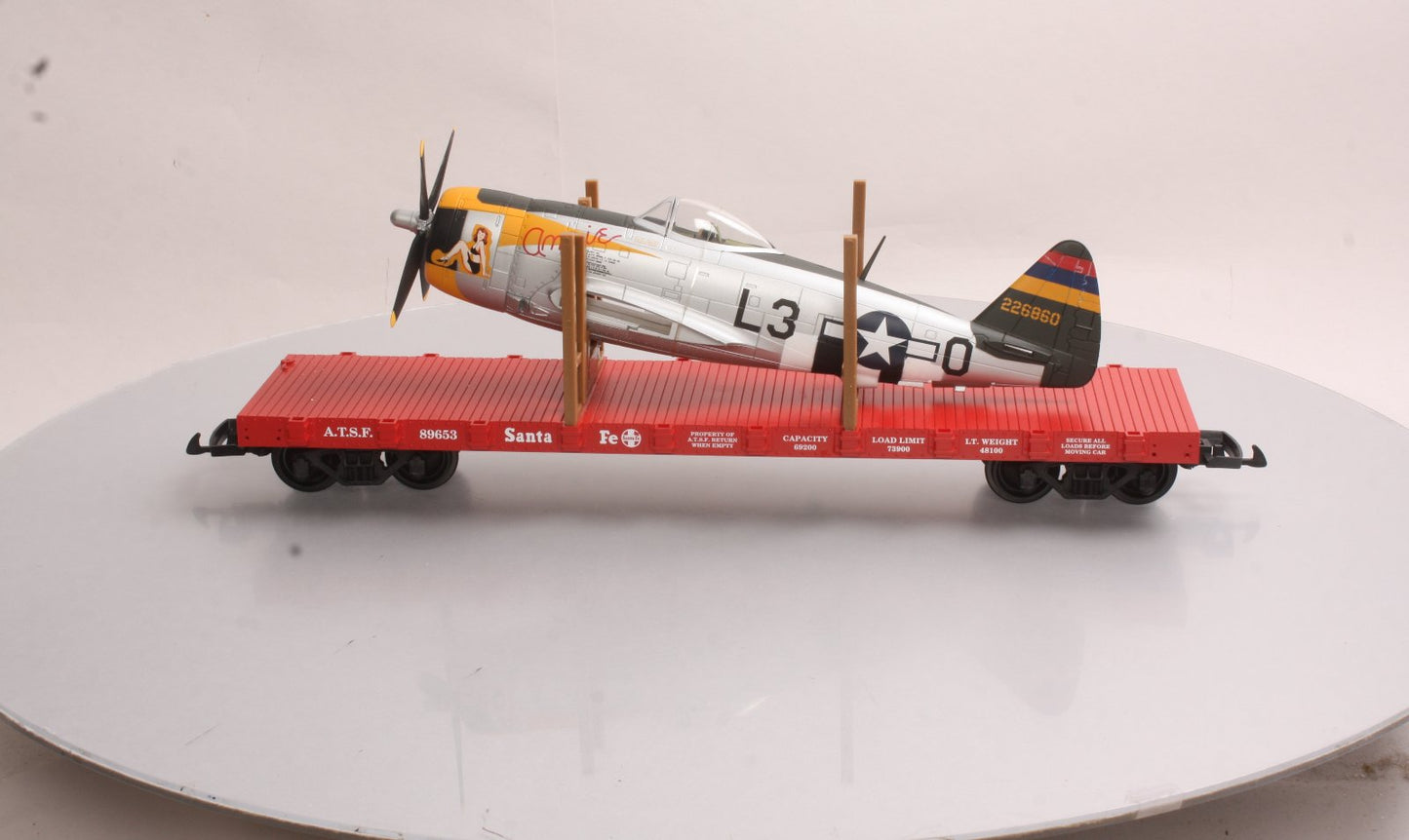 USA Trains R172104 G Santa Fe Flatcar with Automobile Load Corvettes #89653