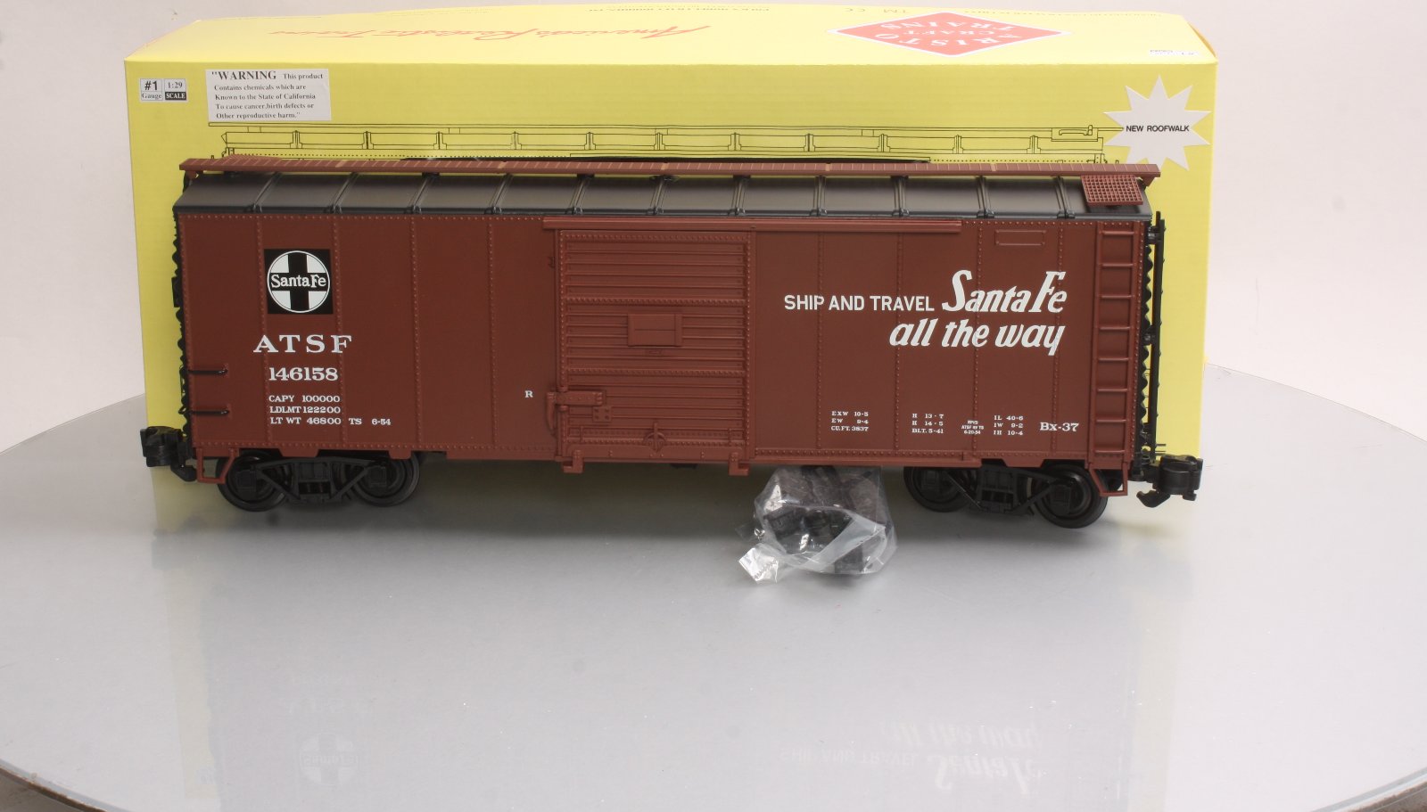 Aristo-Craft 460644 G ATSF San Francisco Chief 40' Steel Boxcar