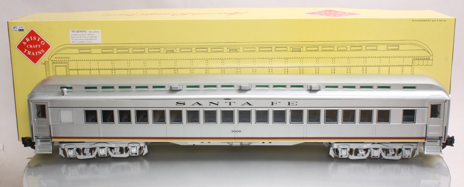 Aristo-Craft 31320 ATSF Santa Fe Valley Flyer Passenger Car #3006