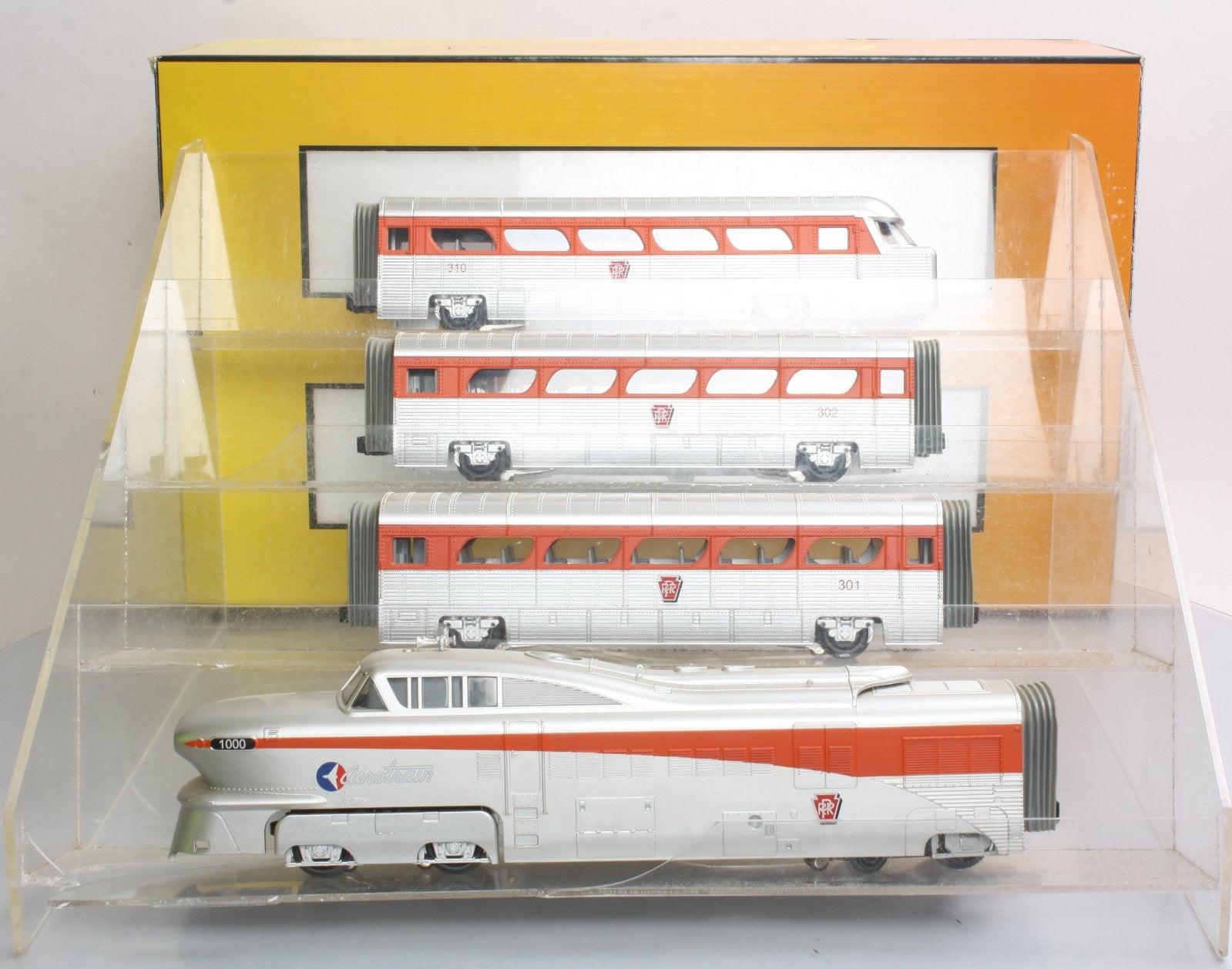 MTH 30-2954-1 O Pennsylvania Aerotrain Diesel Passenger Set w/PS2 (Set of 4)