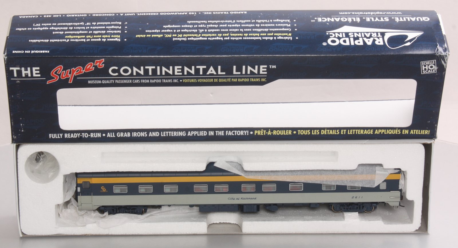 Rapido Trains 104090 HO Chesapeake & Ohio 10-5 Sleeper #2611