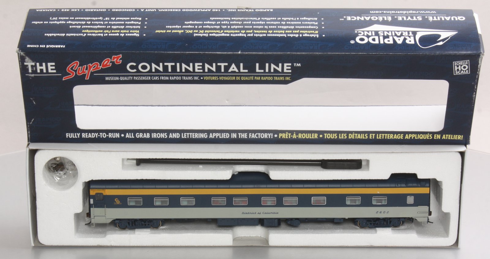Rapido Trains 104089 HO Scale Chesapeake & Ohio 10-5 Sleeper #2602