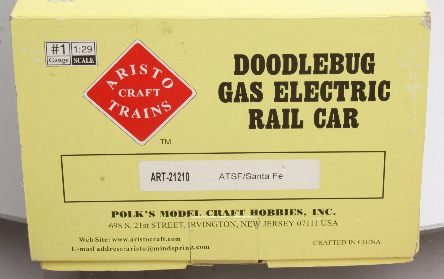 Aristo-Craft 21210 ATSF Santa Fe Doodlebug Gas Electric Rail Car #M108