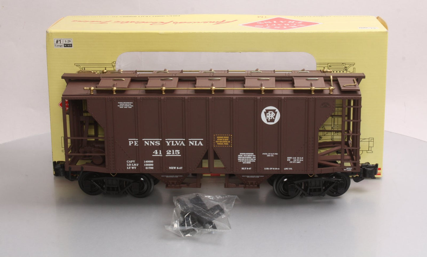 Aristo-Craft 41215 G Scale Pennsylvania 2 -Bay Covered Hopper Car