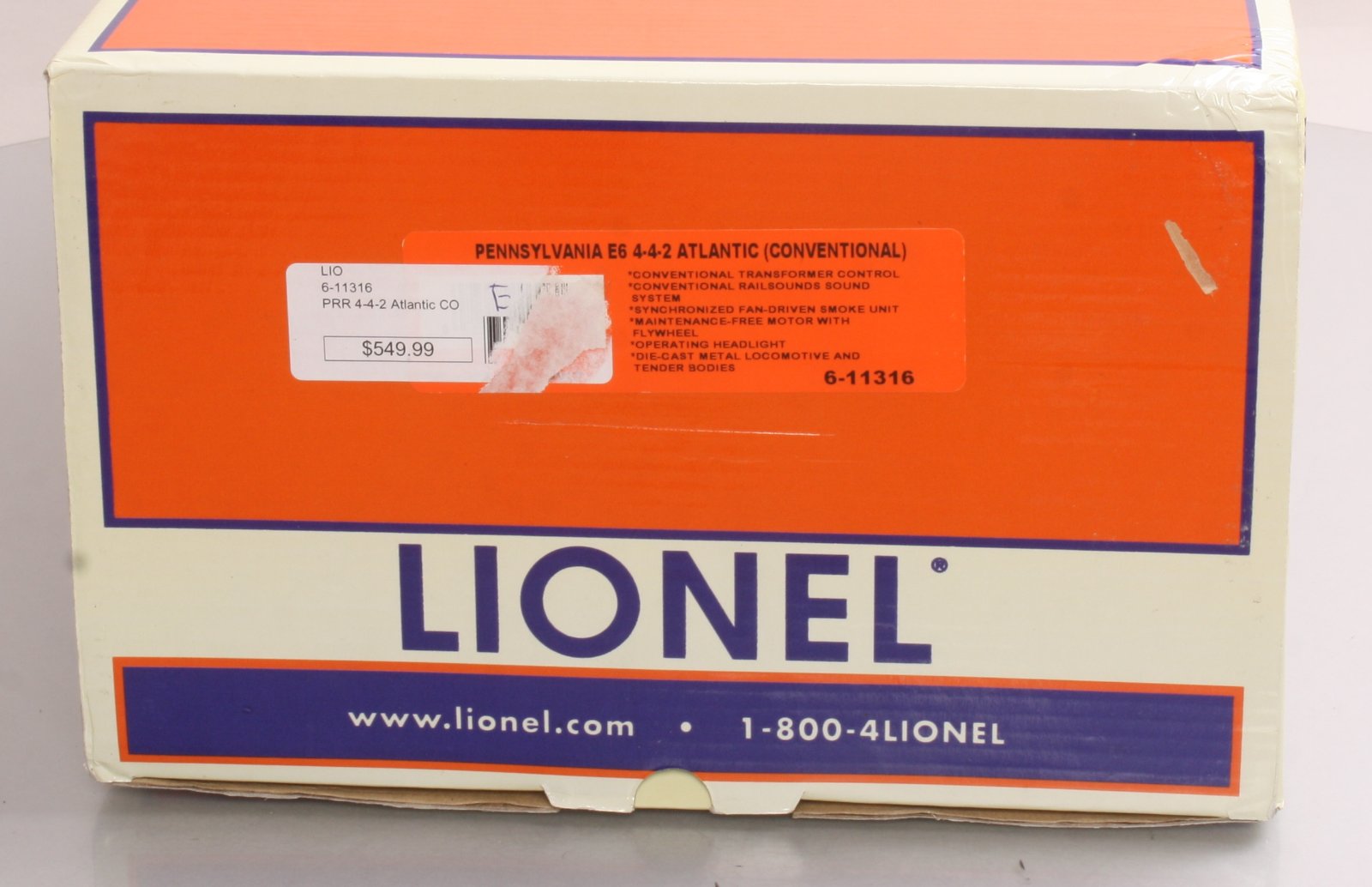 Lionel 6-11316 Pennsylvania 4-4-2 Atlantic Conventional Steam Locomotive #272