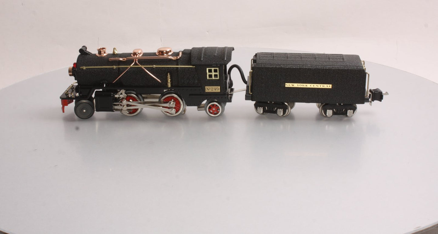MTH 10-3032-1 NYC Crackle Black 249 O Gauge Loco & Tender w/PS2 #249