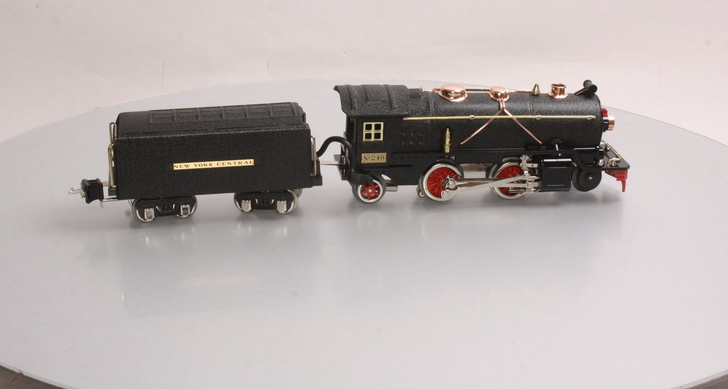 MTH 10-3032-1 NYC Crackle Black 249 O Gauge Loco & Tender w/PS2 #249