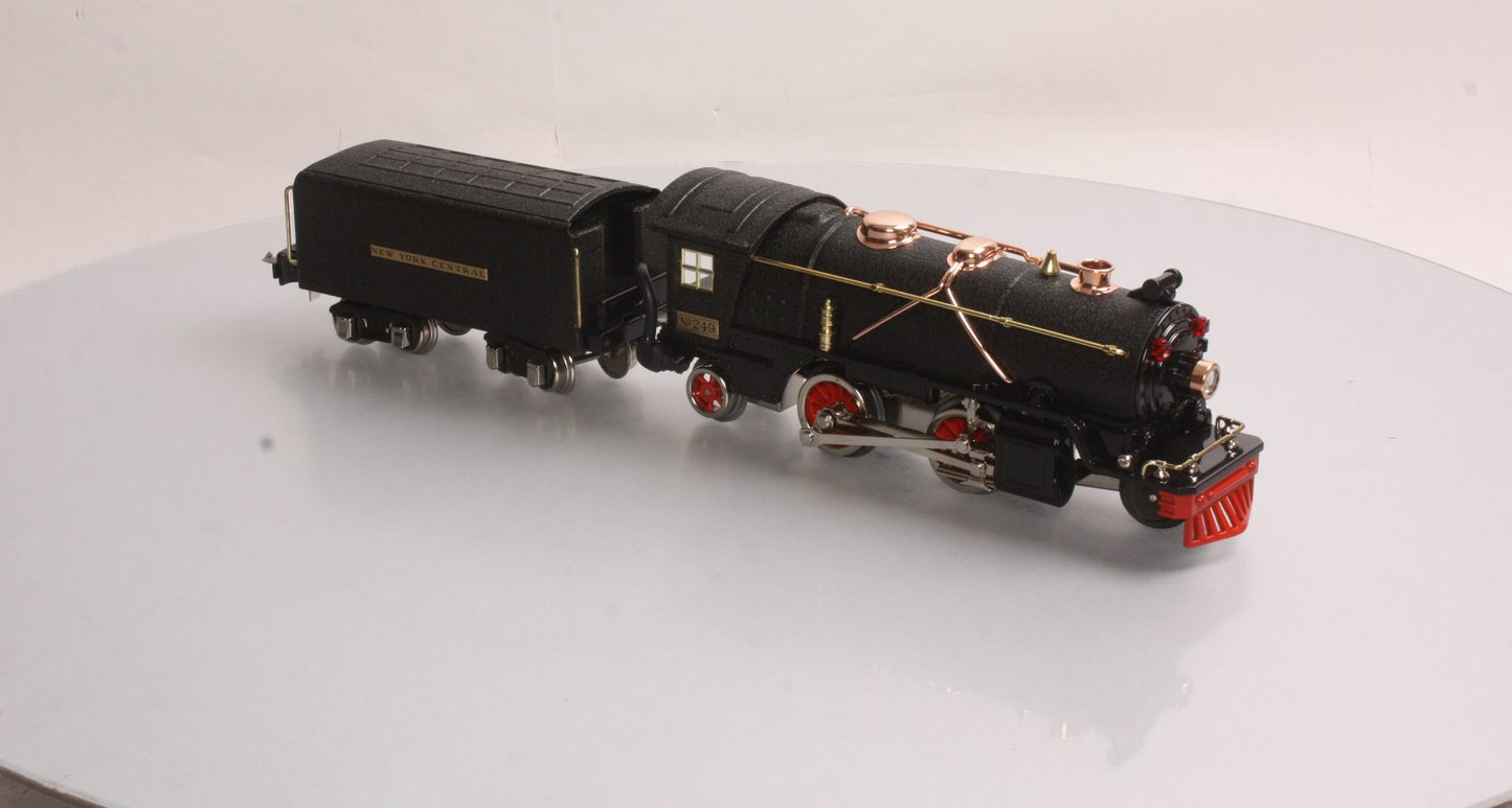 MTH 10-3032-1 NYC Crackle Black 249 O Gauge Loco & Tender w/PS2 #249