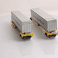 MTH 20-95085 O C&NW Spine Car Set with 2 48' Containers (Set of 2)