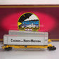 MTH 20-95085 O C&NW Spine Car Set with 2 48' Containers (Set of 2)