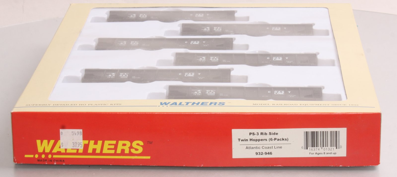 Walthers 923-946 Atlantic Coast Line PS-3 Rib Side Twin Hoppers