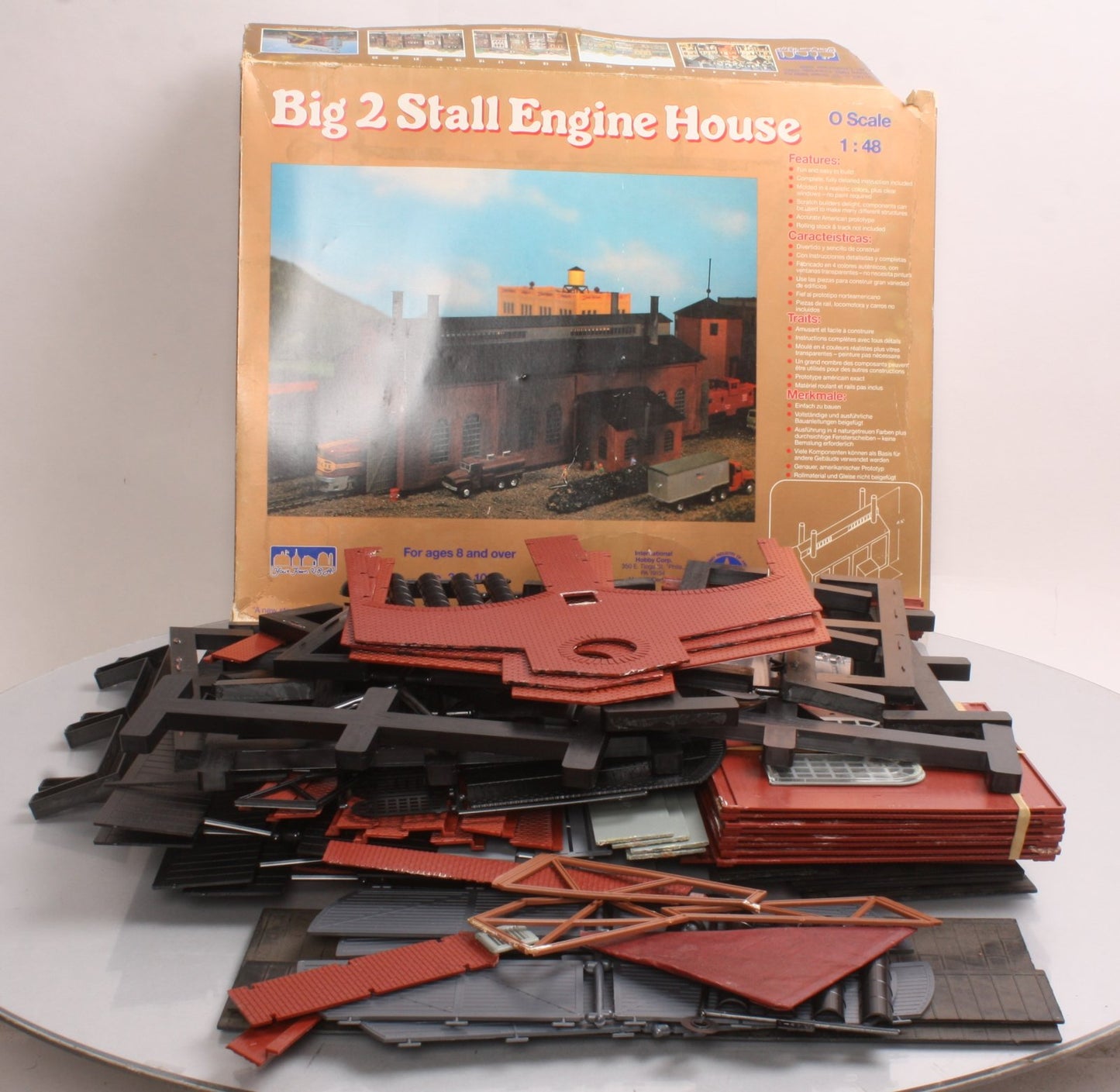 IHC 300-100 O Scale Big 2 Stall Engine House Building Kit
