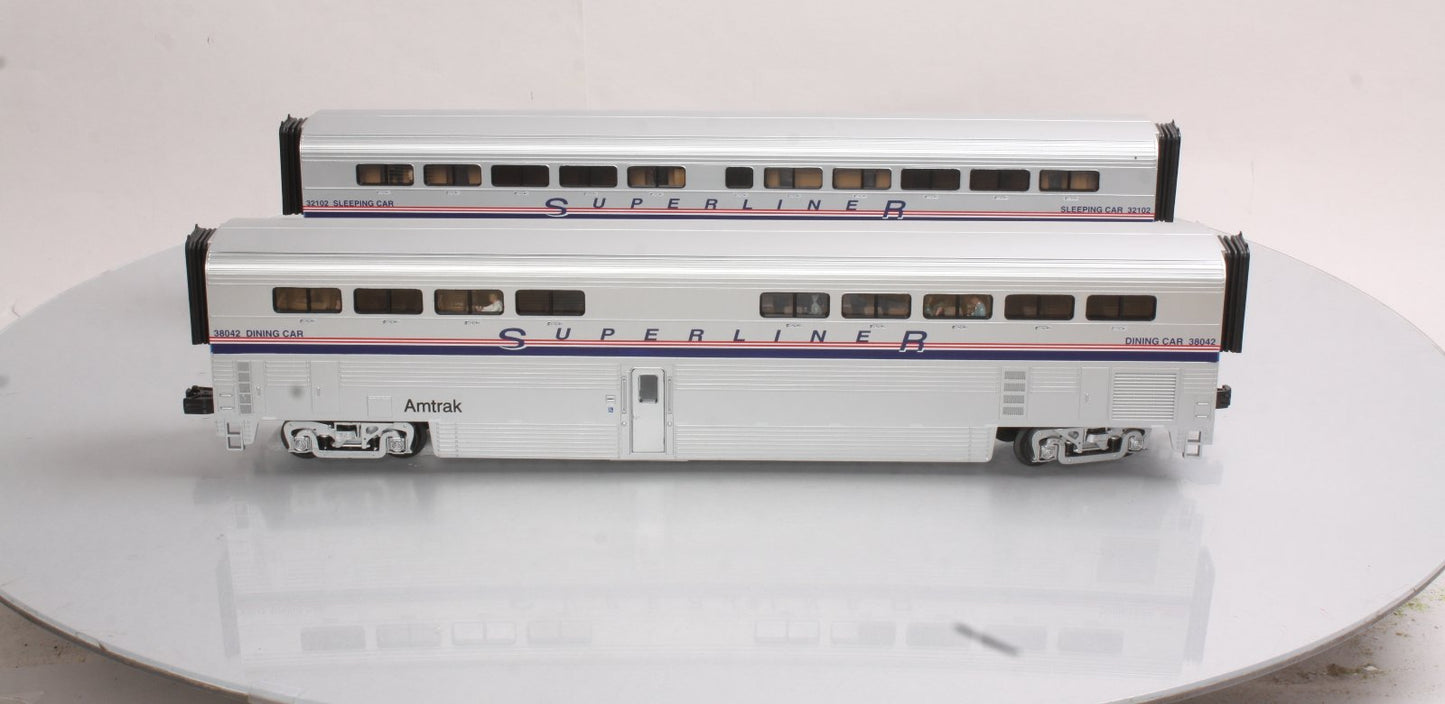 MTH 20-66233 O Amtrak SuperLiner Passenger Coach Car Set (Set of 2)