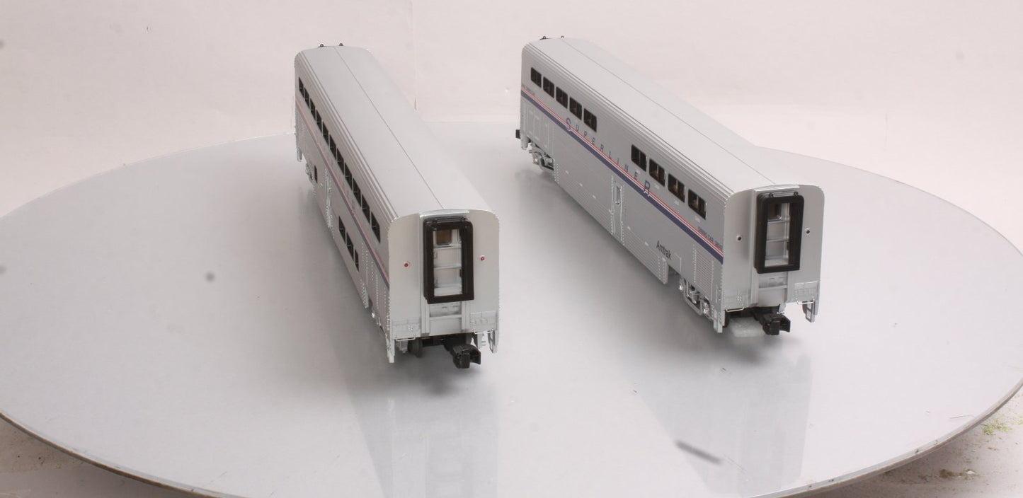MTH 20-66233 O Amtrak SuperLiner Passenger Coach Car Set (Set of 2)