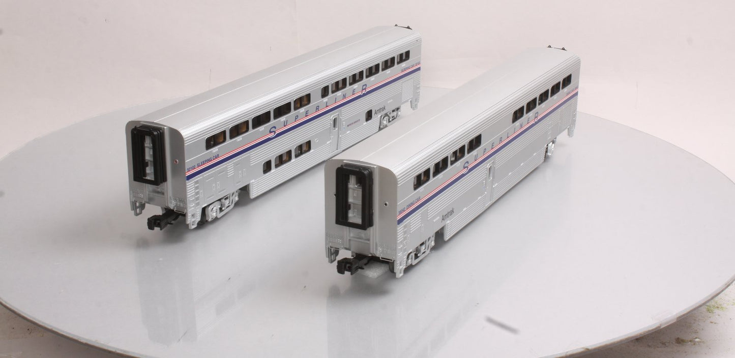 MTH 20-66233 O Amtrak SuperLiner Passenger Coach Car Set (Set of 2)