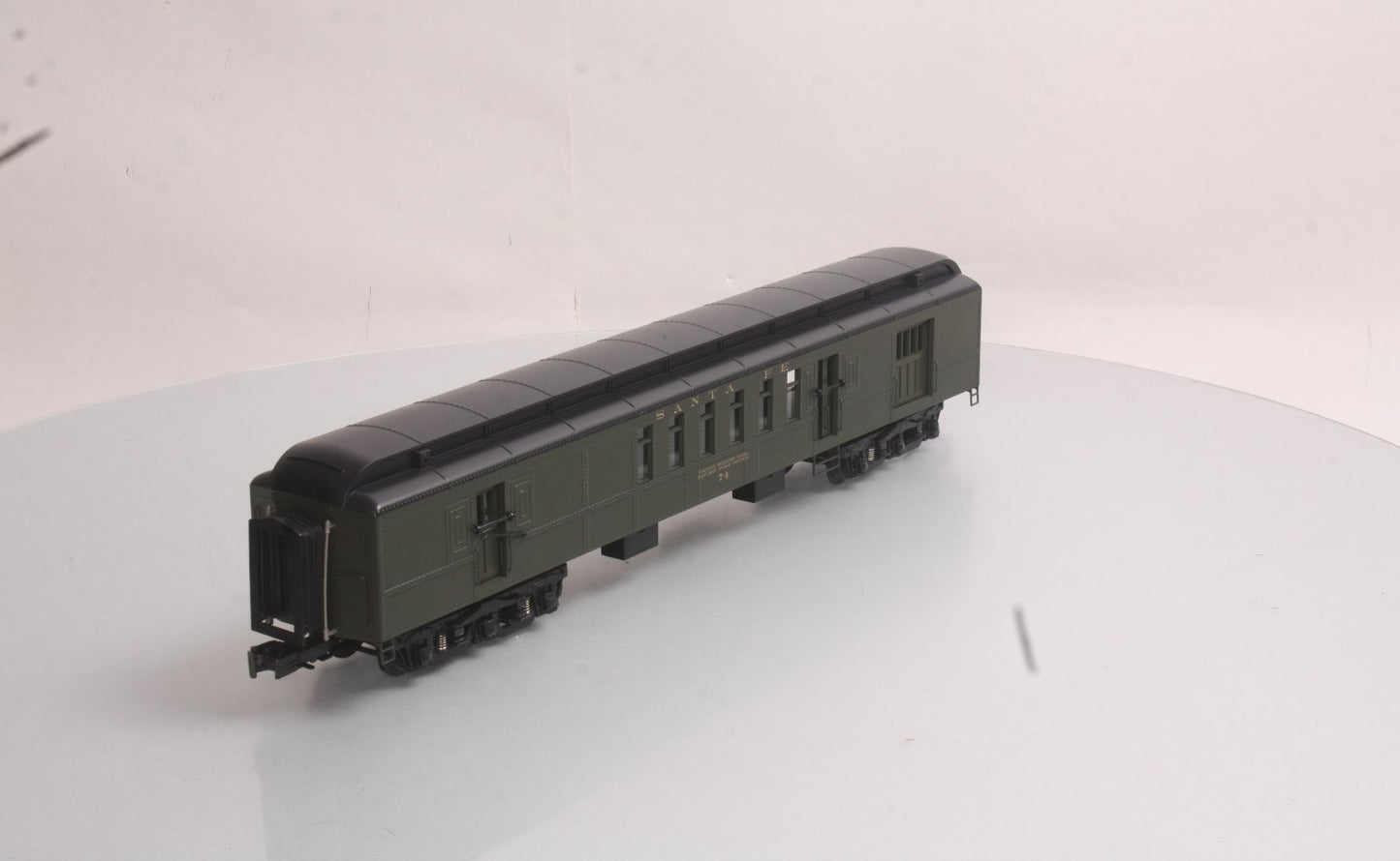 MTH 20-4261 O Gauge Santa Fe 70' Madison RPO Passenger Car #74
