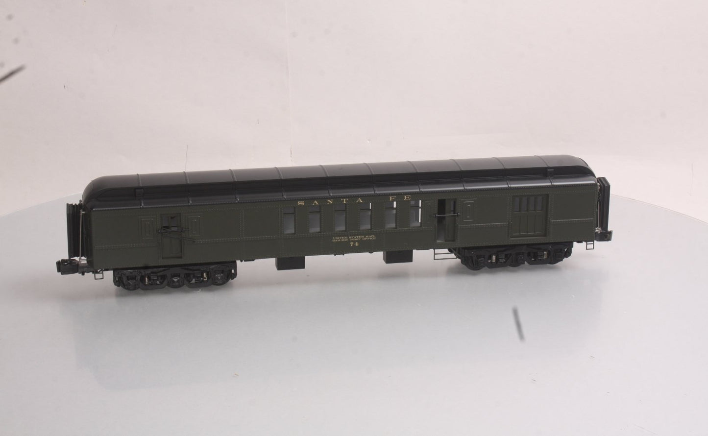 MTH 20-4261 O Gauge Santa Fe 70' Madison RPO Passenger Car #74