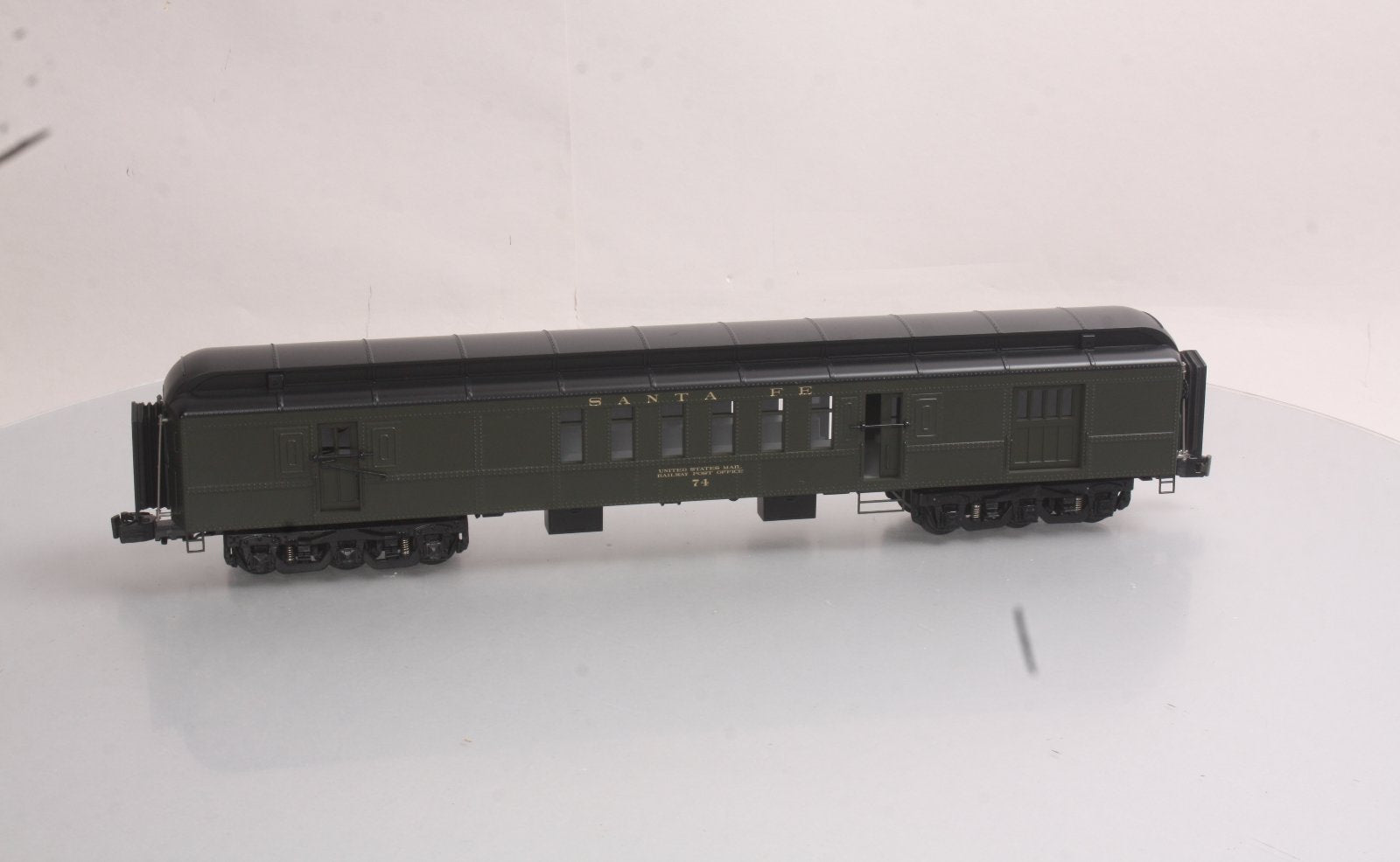 MTH 20-4261 O Gauge Santa Fe 70' Madison RPO Passenger Car #74