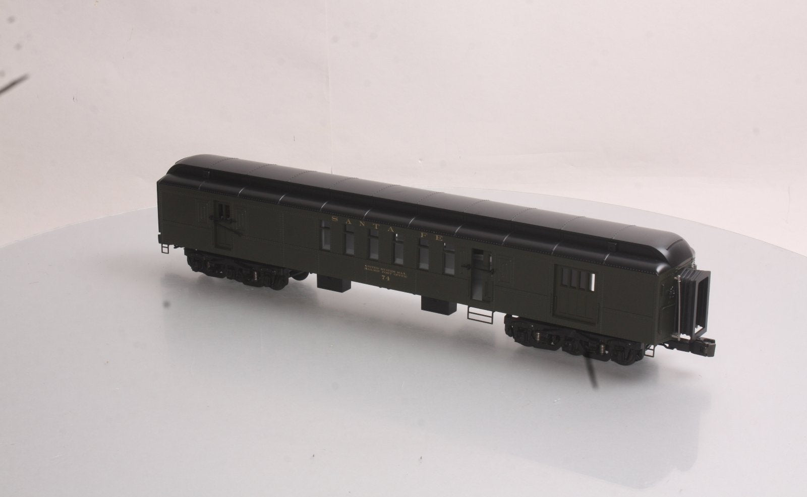 MTH 20-4261 O Gauge Santa Fe 70' Madison RPO Passenger Car #74